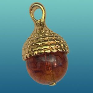 Tigers Eye Acorn Pendant
